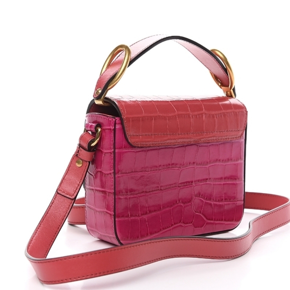 Chloe Calfskin Crocodile Embossed Mini C bag - Picture 2 of 12